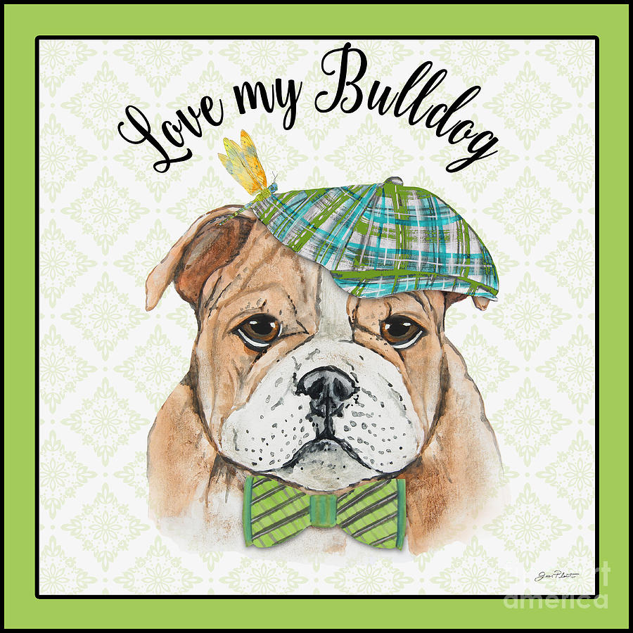 Bulldog-JP3864 Painting by Jean Plout