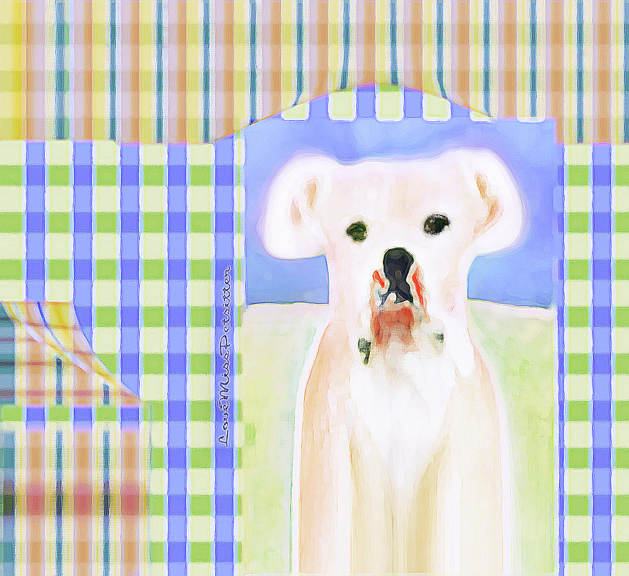 Art Gallery Online Digital Art - Bulldog Rana Art 40 by Miss Pet Sitter