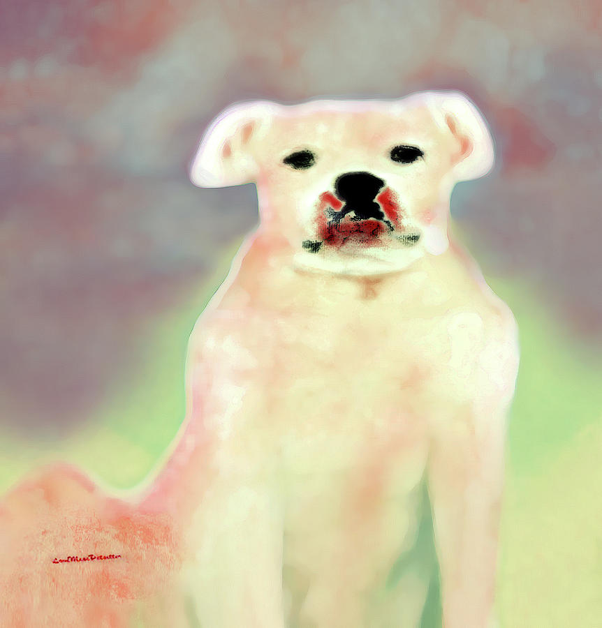 Art Gallery Online Digital Art - Bulldog Rana Art 43 by Miss Pet Sitter
