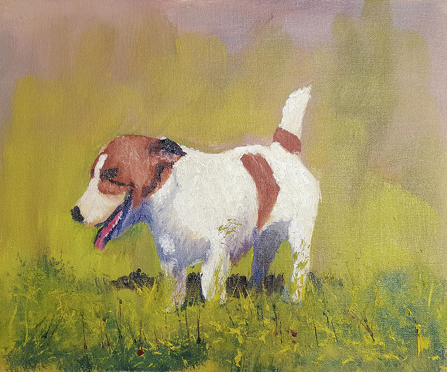 Bullet the Dog Painting by Russell Collins