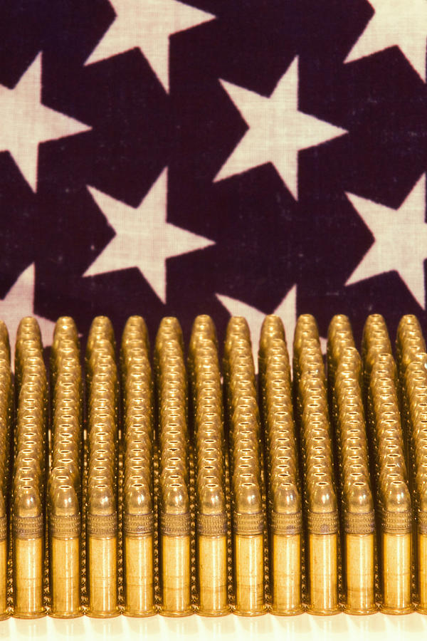 Bullets and Flag Photograph by Harold Stinnette