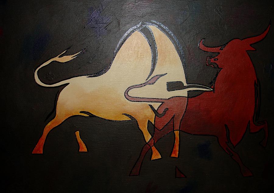 Bullfight 1 Painting by Taiche Acrylic Art