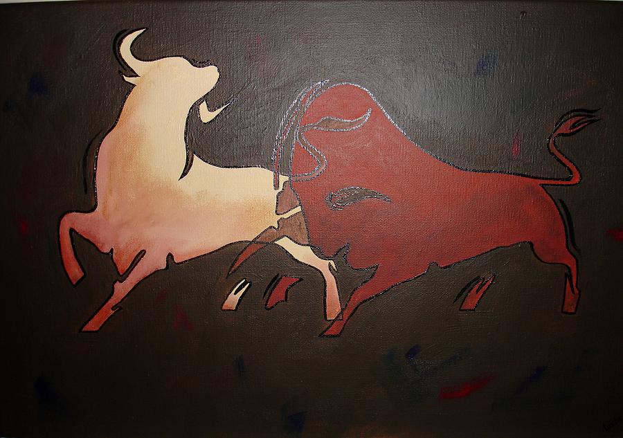 Bullfight 2 Painting by Taiche Acrylic Art