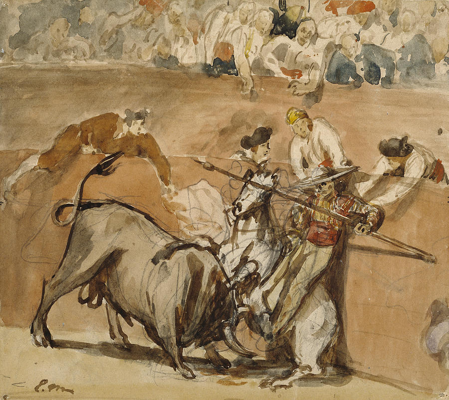 Animal Painting - Bullfight by Edouard Manet