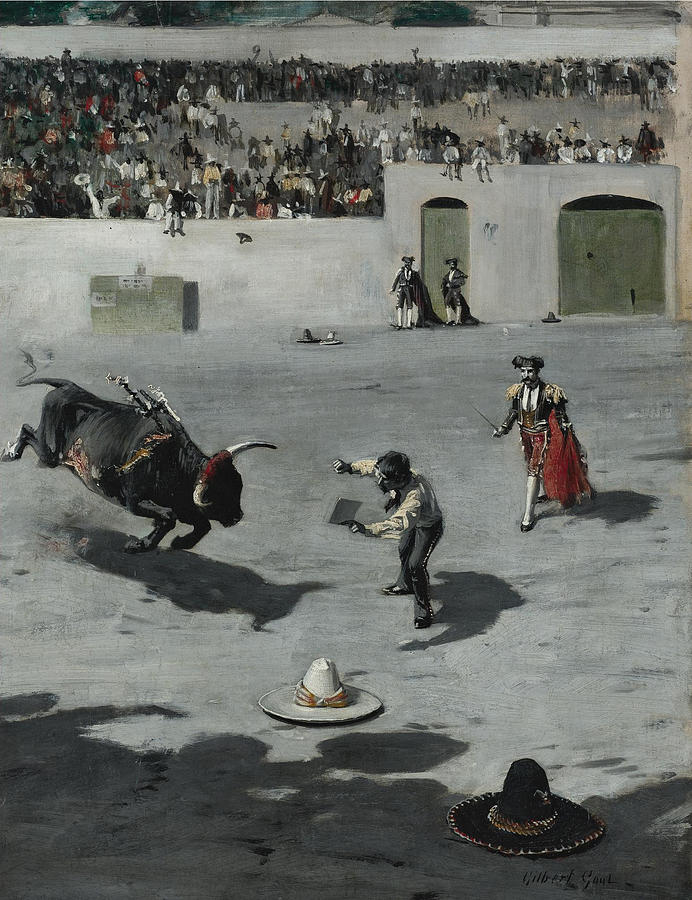 Bullfight in Mexico Painting by Gilbert Gaul