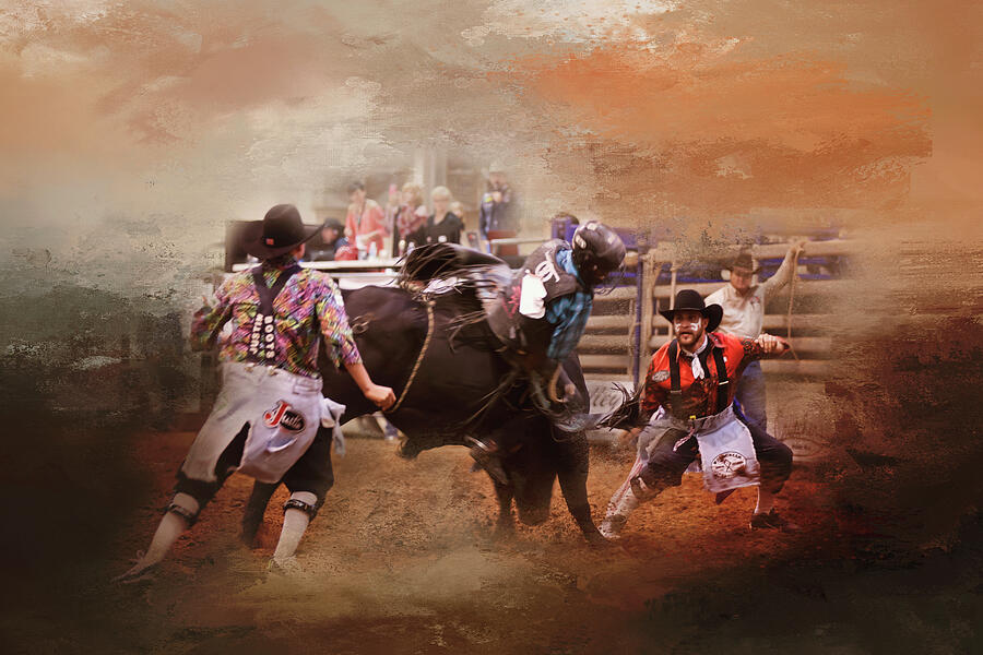 Bullfighters in Action Photograph by Toni Hopper