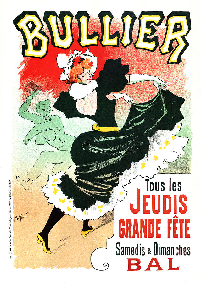 Bullier - Jeudis Grande Fete - Exposition - Vintage Advertising Poster Mixed Media