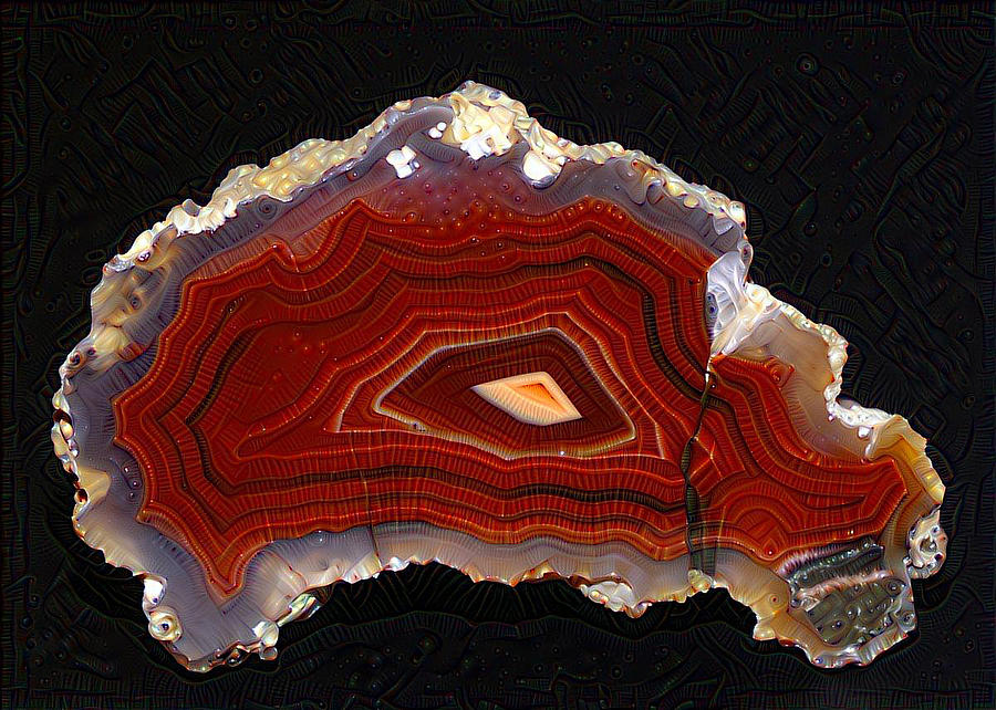 Abstract Photograph - Bulls Blood Laguna Agate by Bill Morgenstern