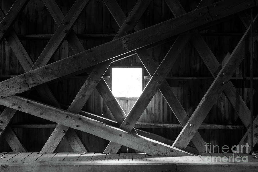 Bulls Lattice - Connecticut Covered Bridge Photograph by JG Coleman