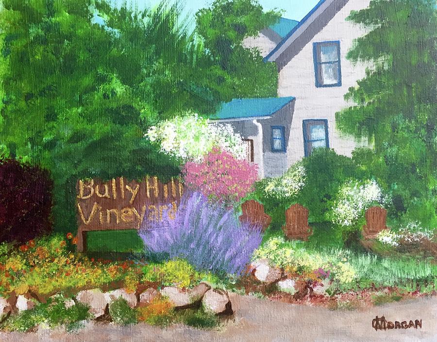 Bully Hill Vineyard Painting by Cynthia Morgan