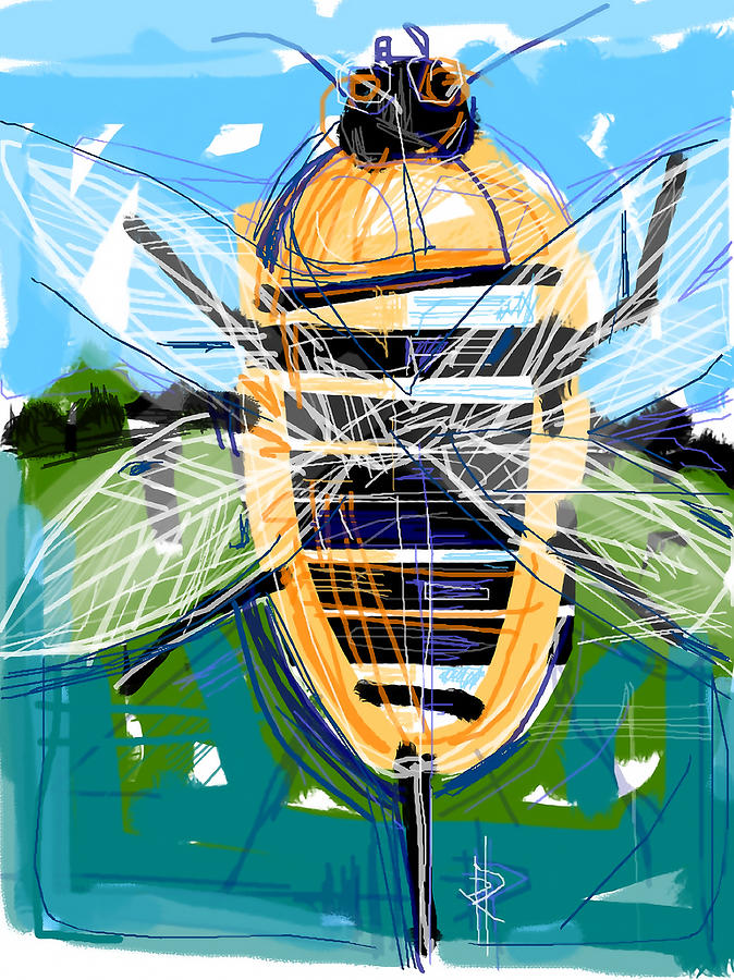 Bumble Bee Digital Art by Russell Pierce