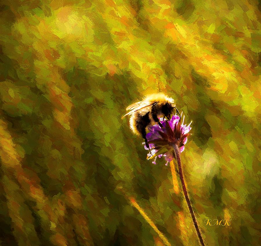 Nature Photograph - Bumblebee  by Rose-Maries Pictures