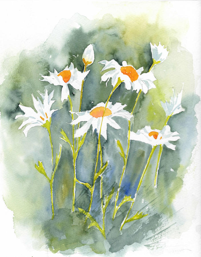 Bunch of Daisies Painting by Maureen Moore