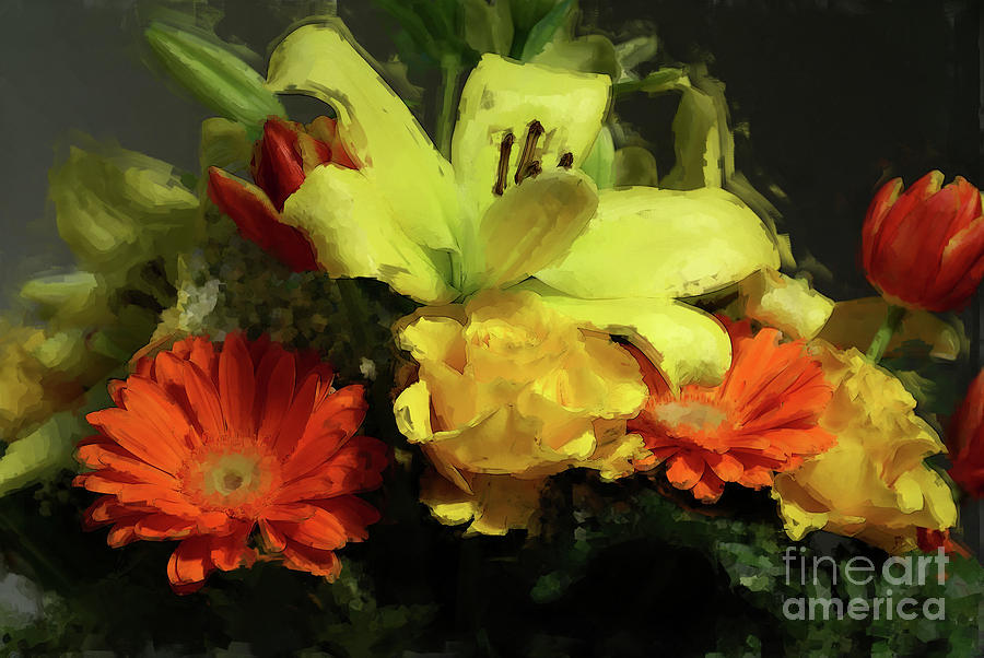 Flower Painting - Bunch of Flowers  by Gull G