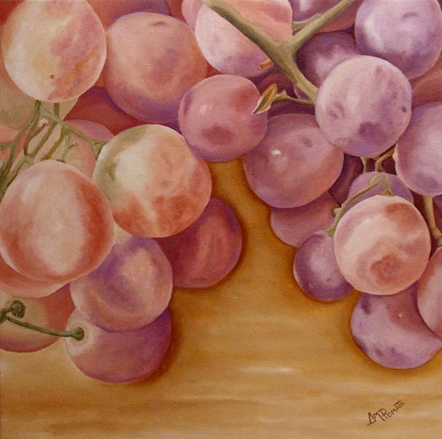 Bunch Of Grapes Painting by Angeles M Pomata