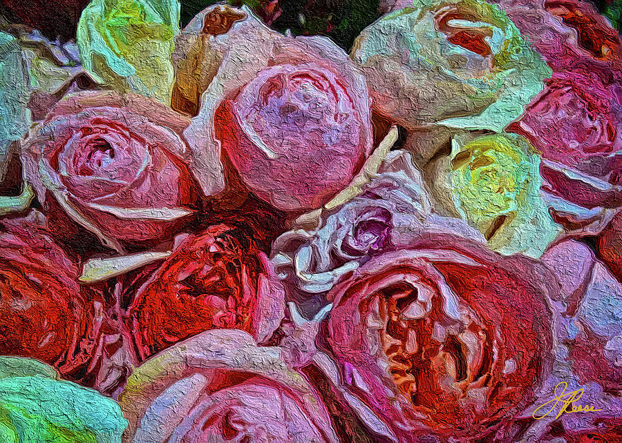 Bunch Of Roses Painting by Joan Reese