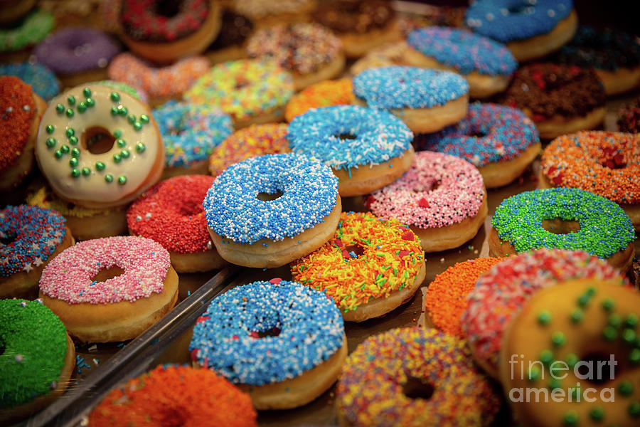 Download Bunches Of Colorful Donuts Photograph By Lisa Top