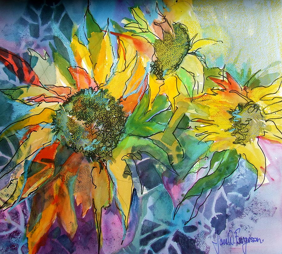 Bunco Blooms Painting by Jane Ferguson - Fine Art America