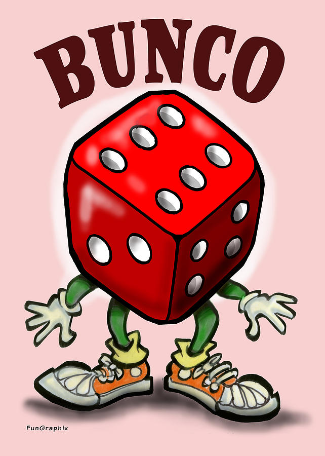 Bunco Greeting Card by Kevin Middleton