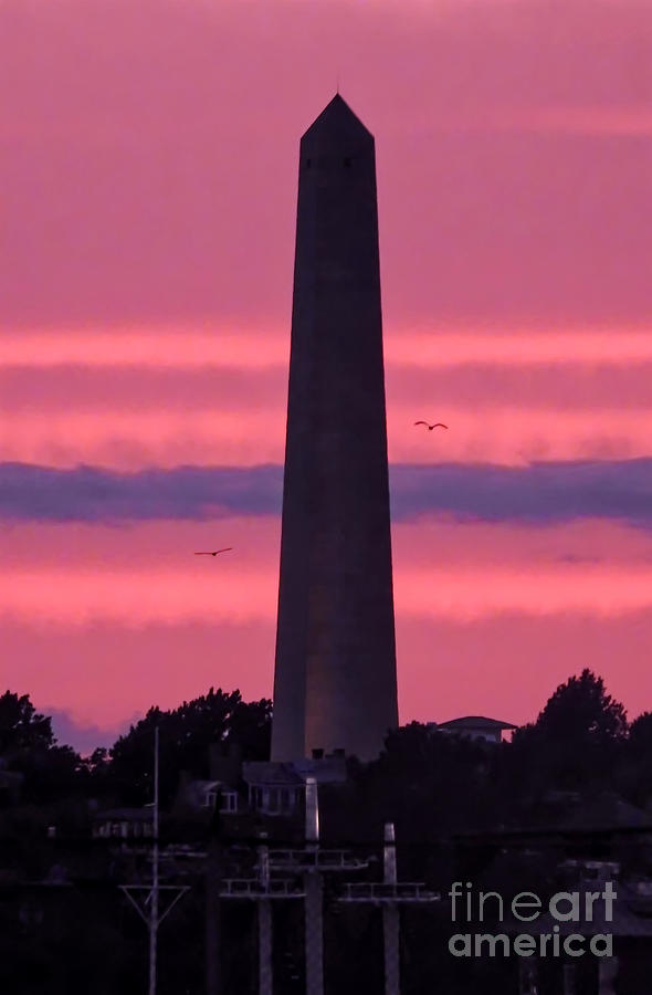 Bunker Hill Monument at Sunset Photograph by Beth Myer Photography