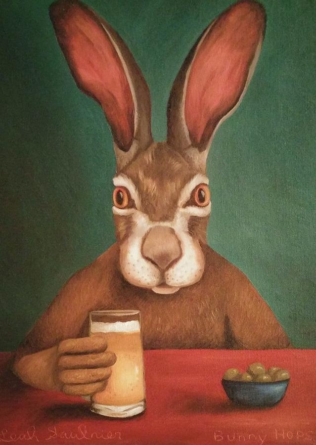 Bunny Hops work in progress Painting by Leah Saulnier The Painting Maniac