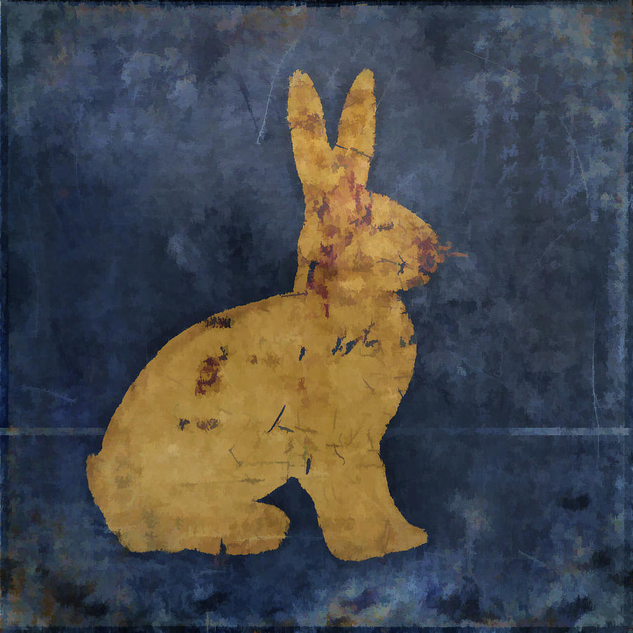 Bunny Photograph - Bunny in Blue by Carol Leigh