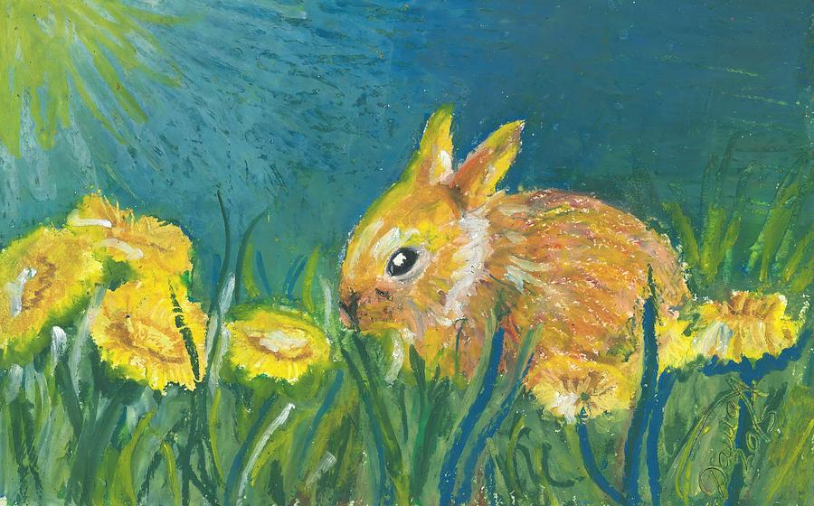 Bunny In The Garden Painting