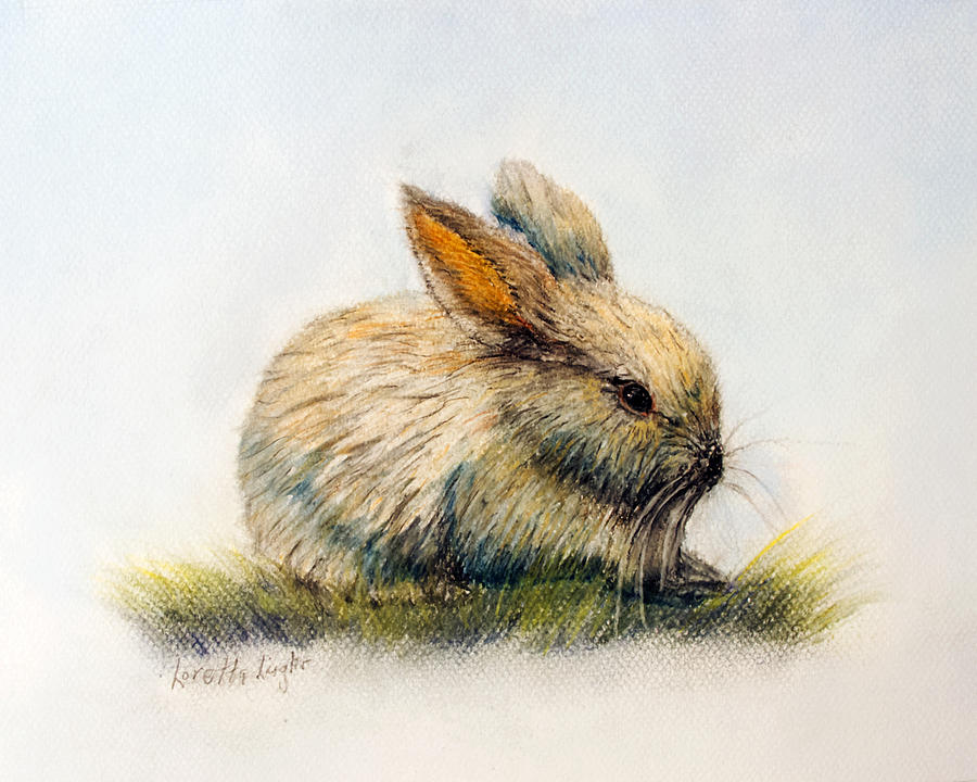 Easter Painting - Bunny by Loretta Luglio
