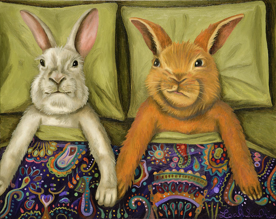Bunny Love Painting by Leah Saulnier The Painting Maniac