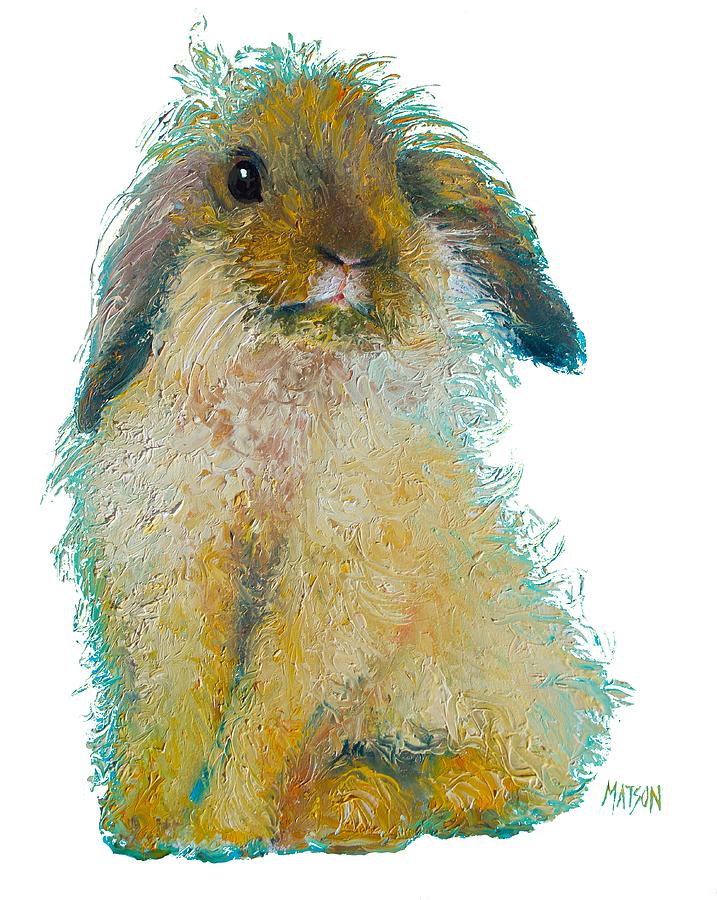 Easter Painting - Bunny Rabbit painting by Jan Matson