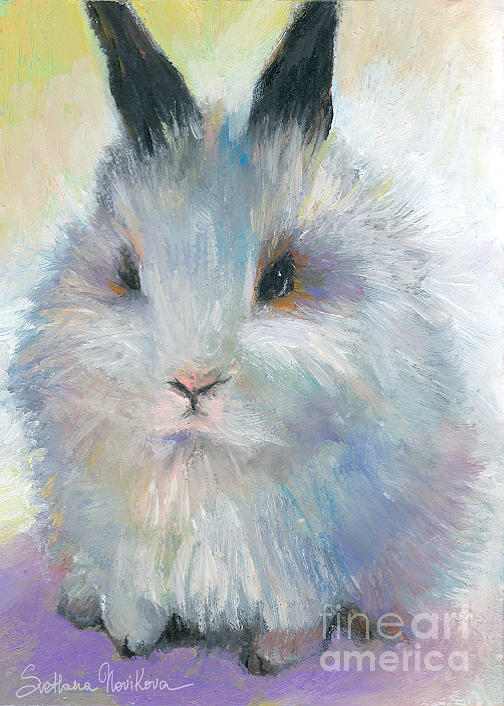 Bunny Painting - Bunny Rabbit painting by Svetlana Novikova