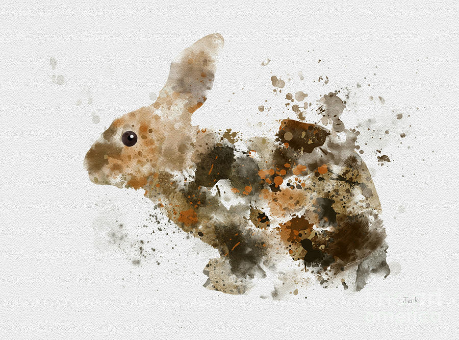Animal Mixed Media - Bunny Rabbit by My Inspiration