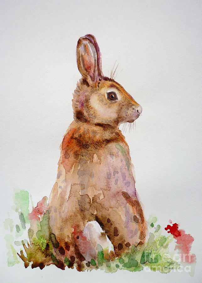 Bunny Painting by Zaira Dzhaubaeva