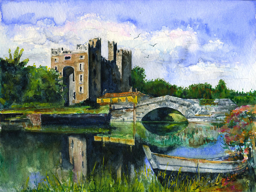 Castle Painting - Bunratty Castle by John D Benson