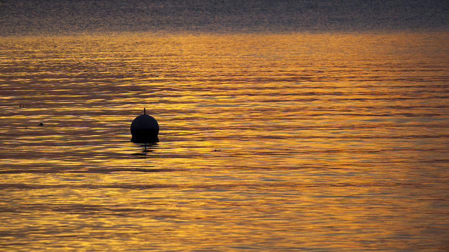 Buoy Sunset - Madison - Wisconsin Photograph by Steven Ralser
