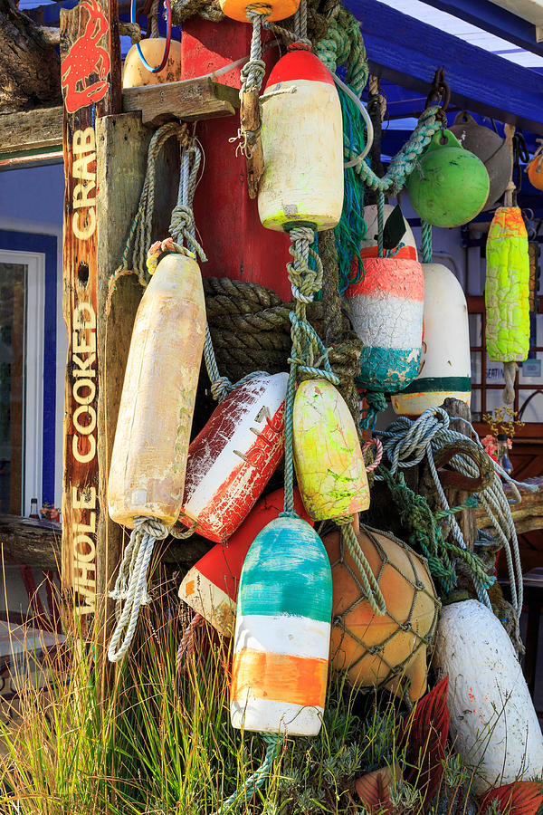Buoys At The Crab Shack Photograph by James Eddy
