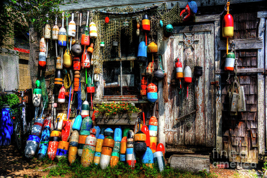 Buoys, buoys, buoys of Rockport Photograph by Jean Hutchison