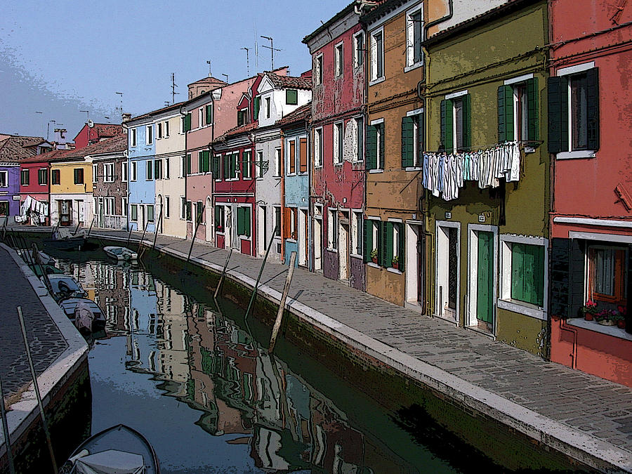 Burano - altered Photograph by Aggy Duveen