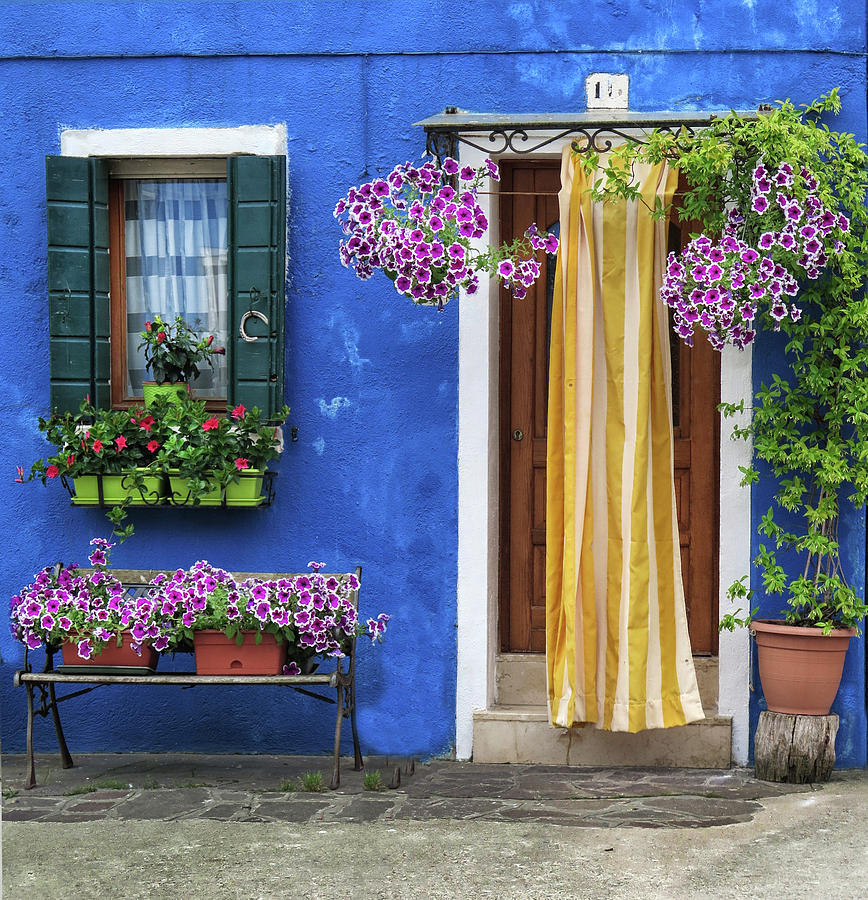 Burano Blue Photograph by Dave Mills