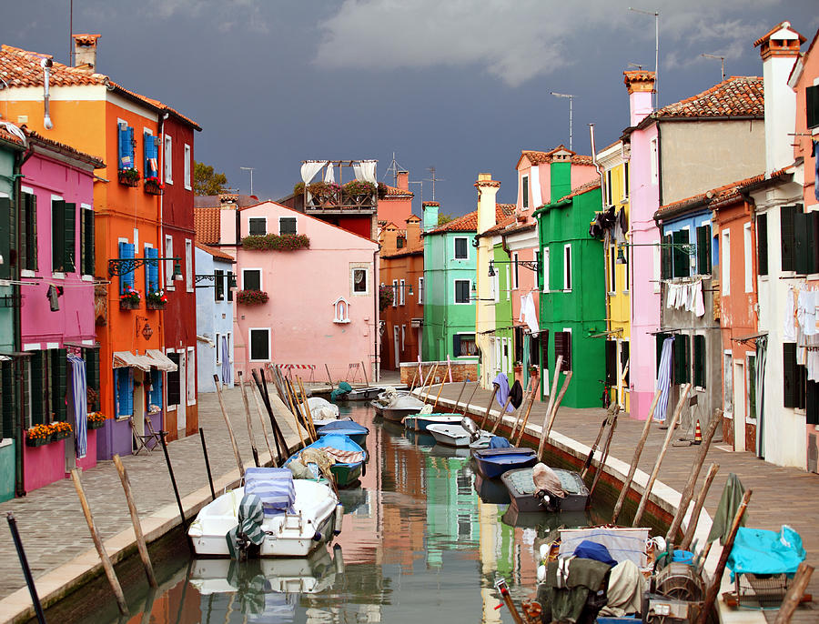 Boat Photograph - Burano colours by Paul Cowan