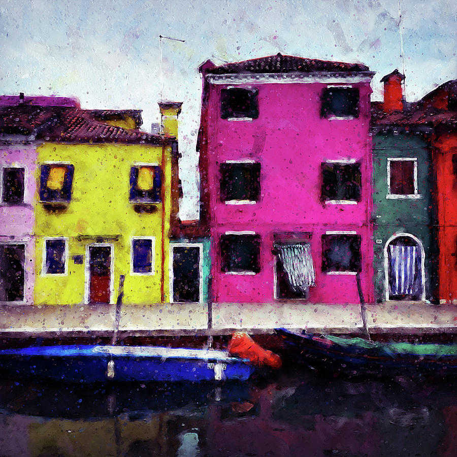 Burano, Italy - 03 Painting by AM FineArtPrints