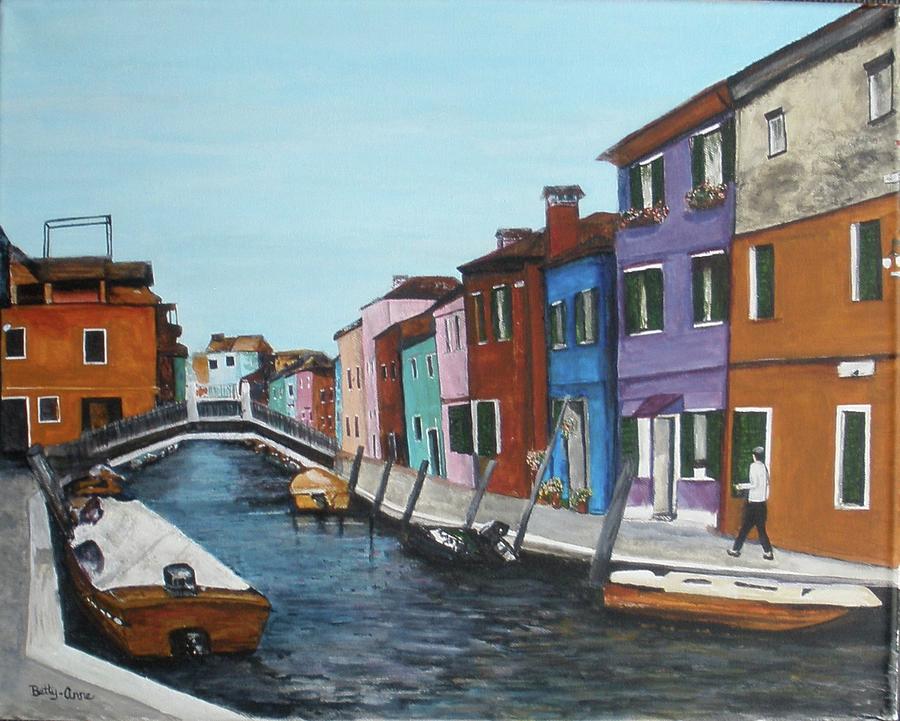 Burano Italy Painting by Betty-Anne McDonald
