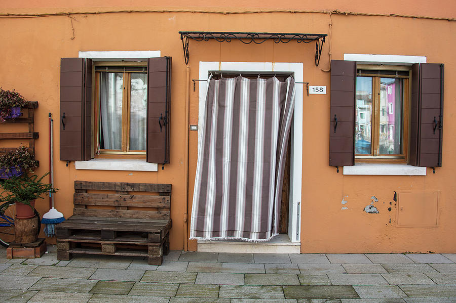 Burano Italy Brown House Photograph by John McGraw