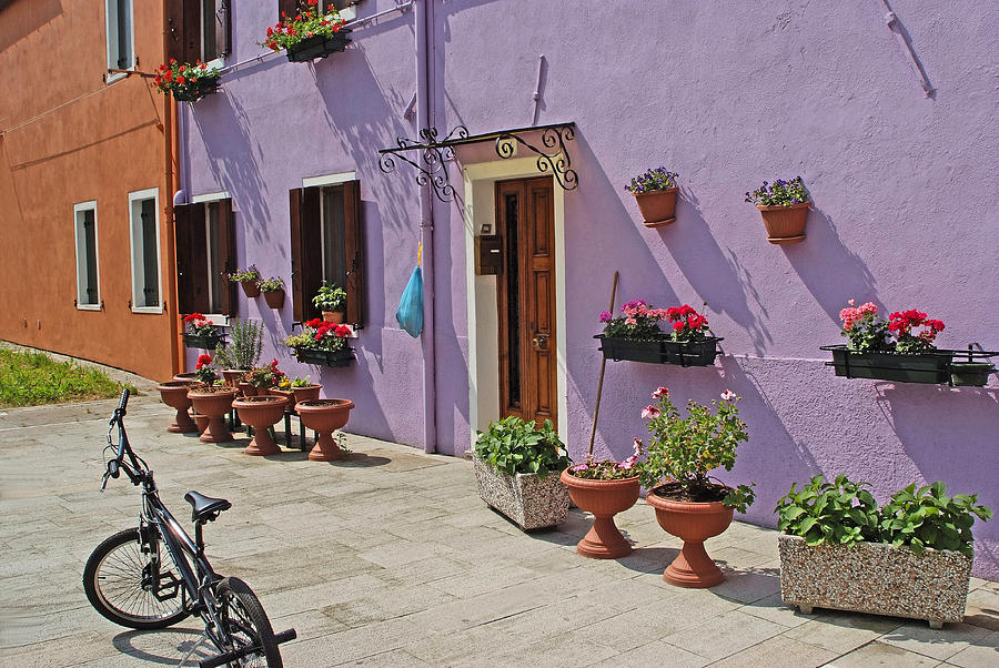 Burano Italy Courtyard Photograph by John Gilroy