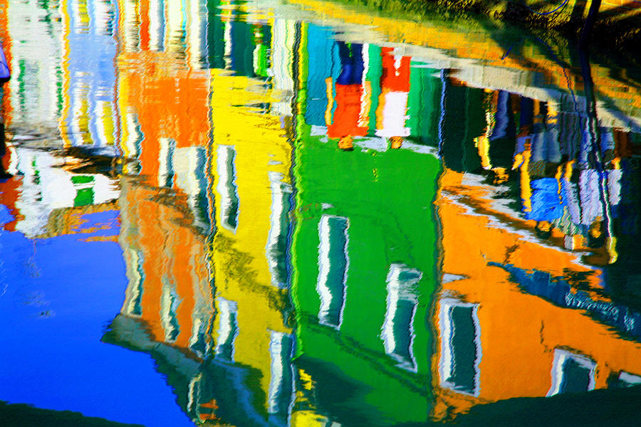 Burano Reflections Pastel by Donna Corless