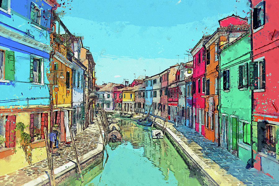 Burano Sketch Photograph by Kay Brewer
