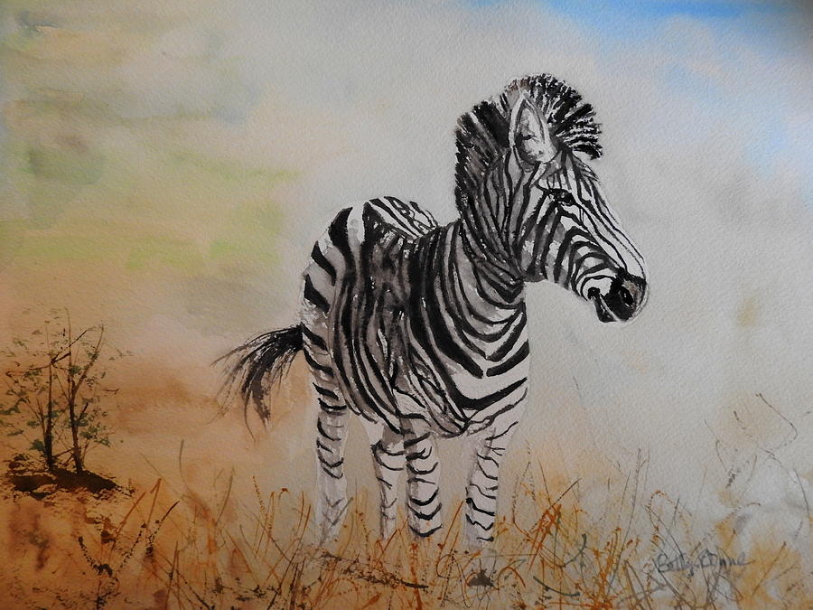 Burchell Zebra Painting by Betty-Anne McDonald
