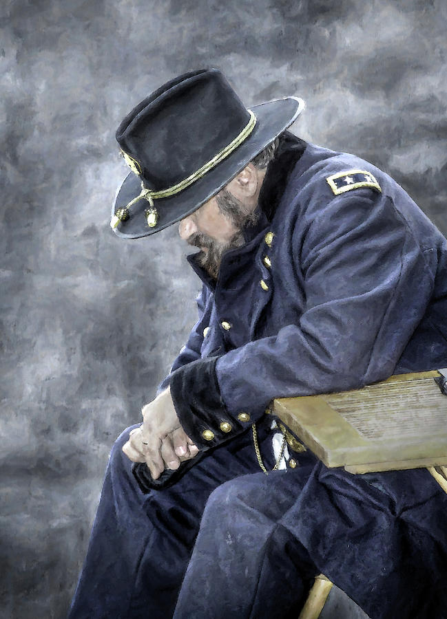 Burden of War Civil War Union General Digital Art by Randy Steele
