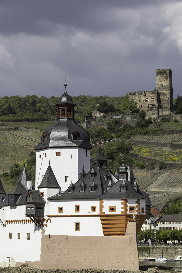 Burg Pfalzgrafenstein and Burg Gutenfals  Photograph by Teresa Mucha