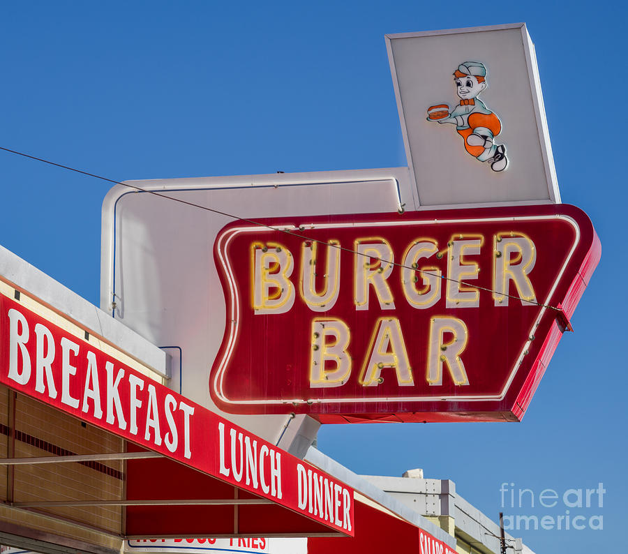 Hank Williams Photograph - Burger Bar by Jerry Fornarotto